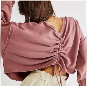 Free People Bae Pullover Dropped Shoulder Oversized Top XS